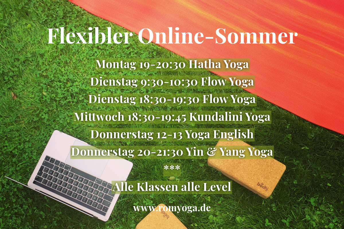 Flexible Zoom-Sommerkursreihe Yoga mit Romy Siemens