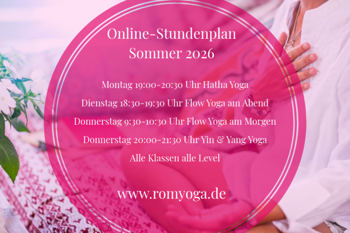Online Yoga Präventionskurse Sommer 2026