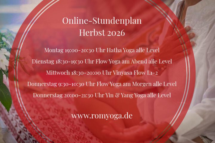 Online Yoga Präventionskurse Herbst 2026