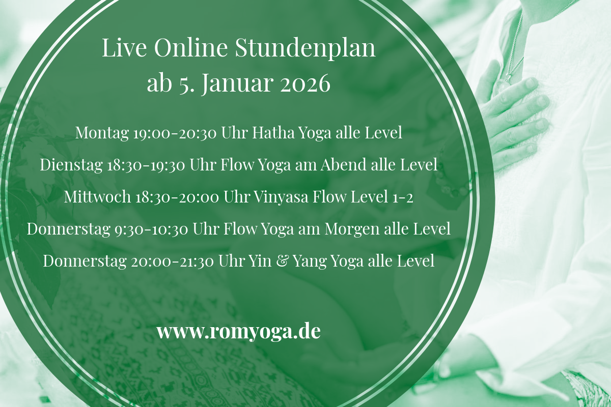 Romyoga Stundenplan Präventionskurse Yoga Winter 2026