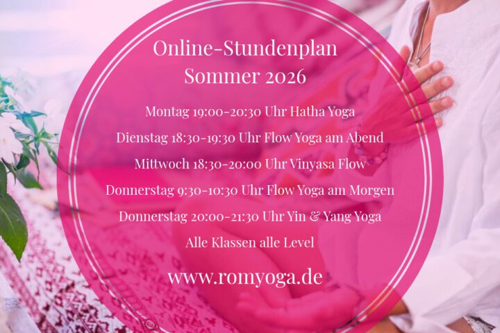 Online Yoga Präventionskurse Sommer 2026